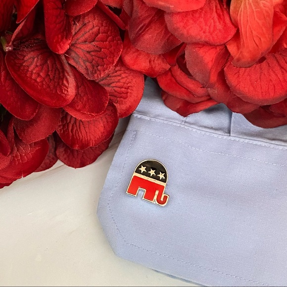 Republican U.S.A. GOP Elephant Cufflinks - Picture 7 of 15